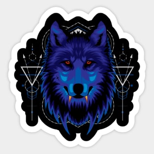 wolf head Sticker